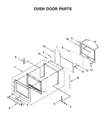Oven door parts