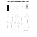 KitchenAid KSMMGA0 metal food grinder attachment parts diagram