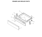 Amana YAER6603SFB0 drawer and broiler parts diagram