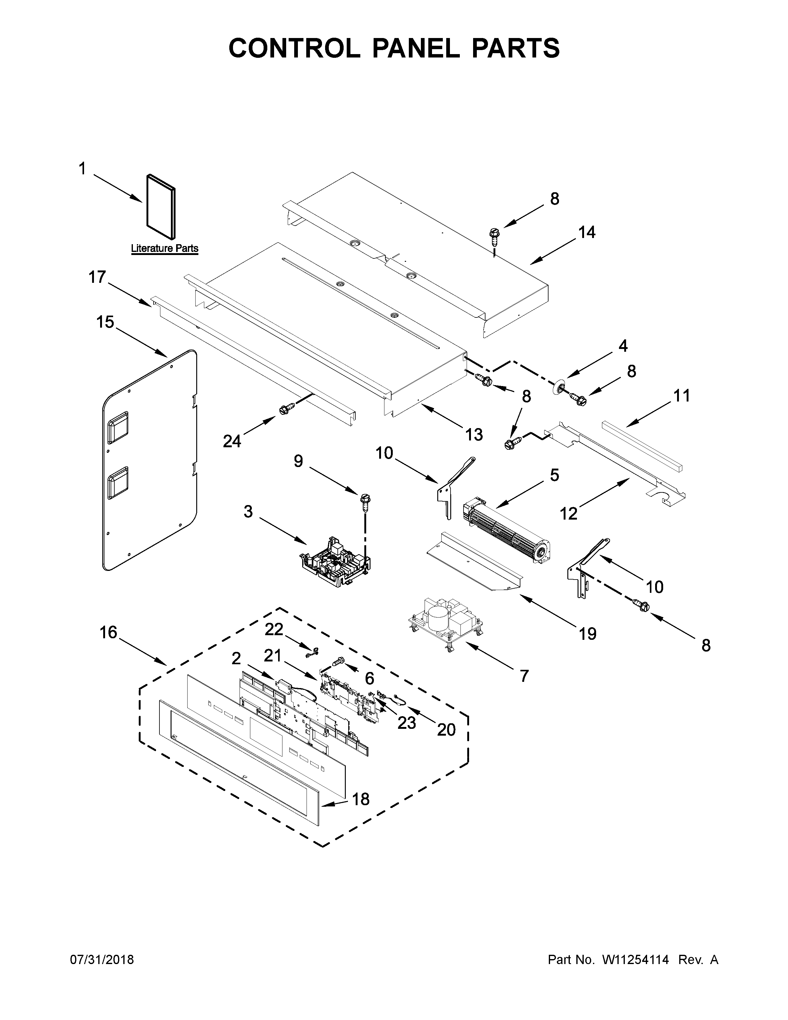 Control panel parts