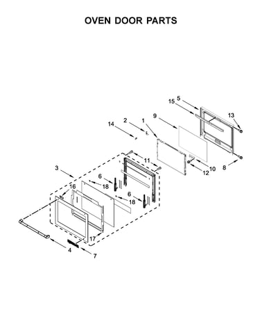 Oven door parts