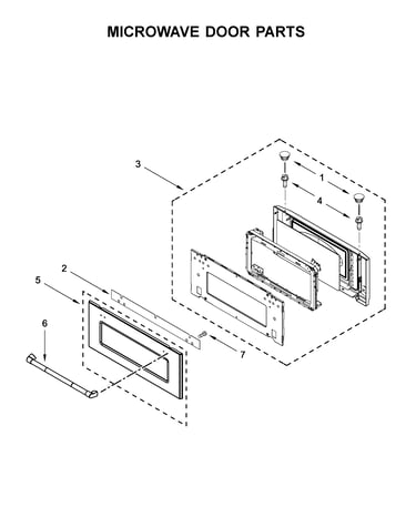 Microwave door parts