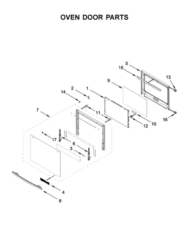 Oven door parts