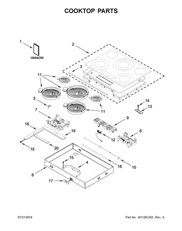 Cooktop parts