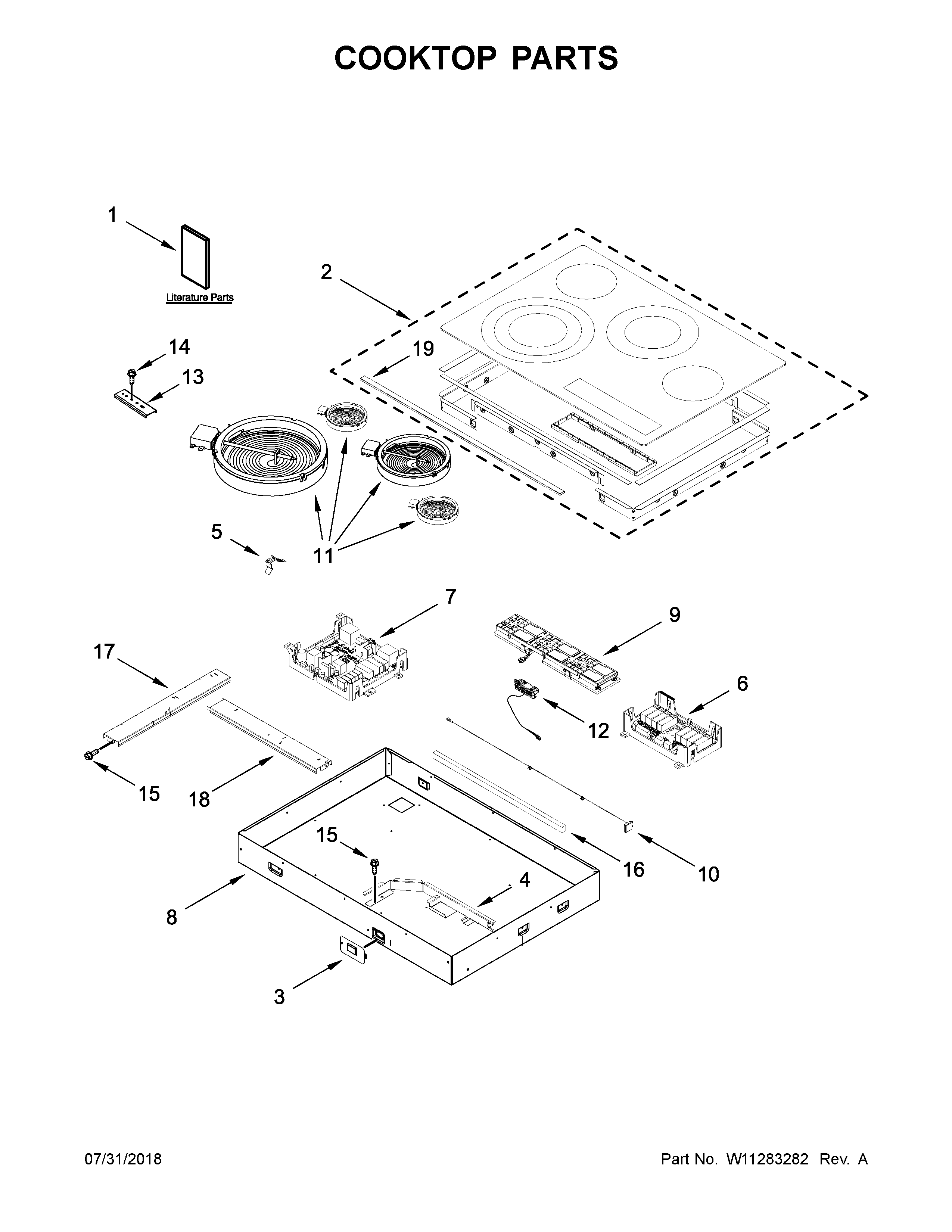 Cooktop parts