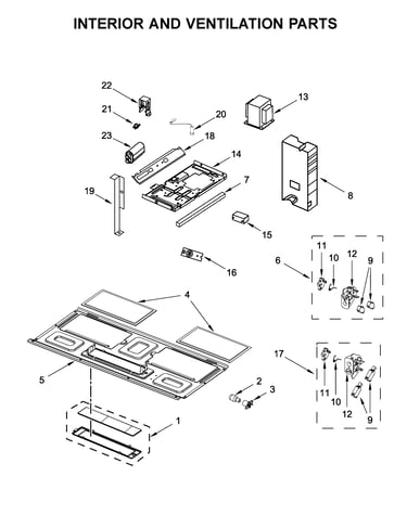 Interior and ventilation parts