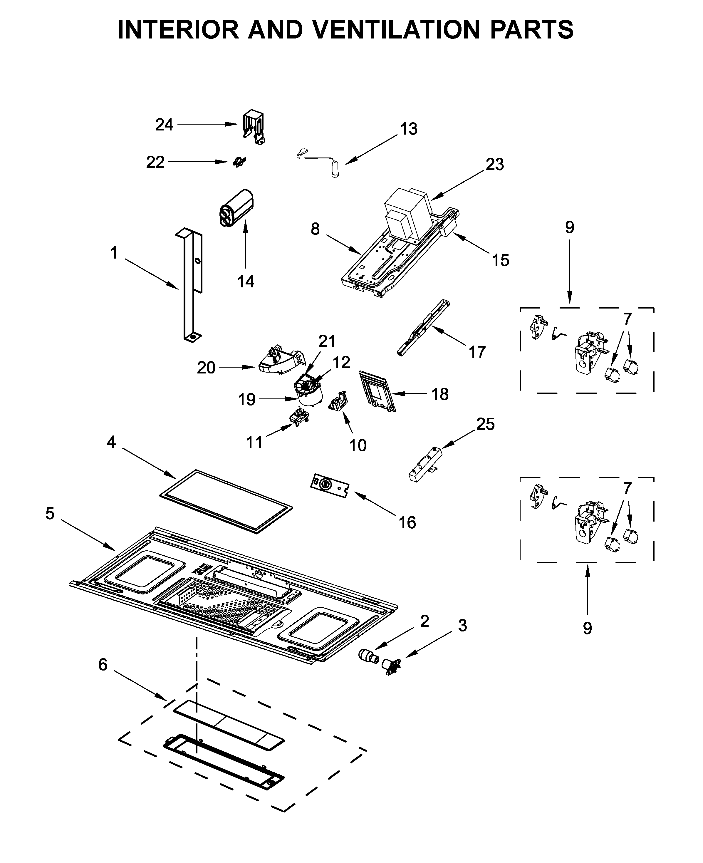 INTERIOR AND VENTILATION PARTS