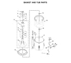 Amana NTW4516FW3 basket and tub parts diagram