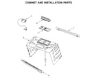 Amana AMV6502REW5 cabinet and installation parts diagram