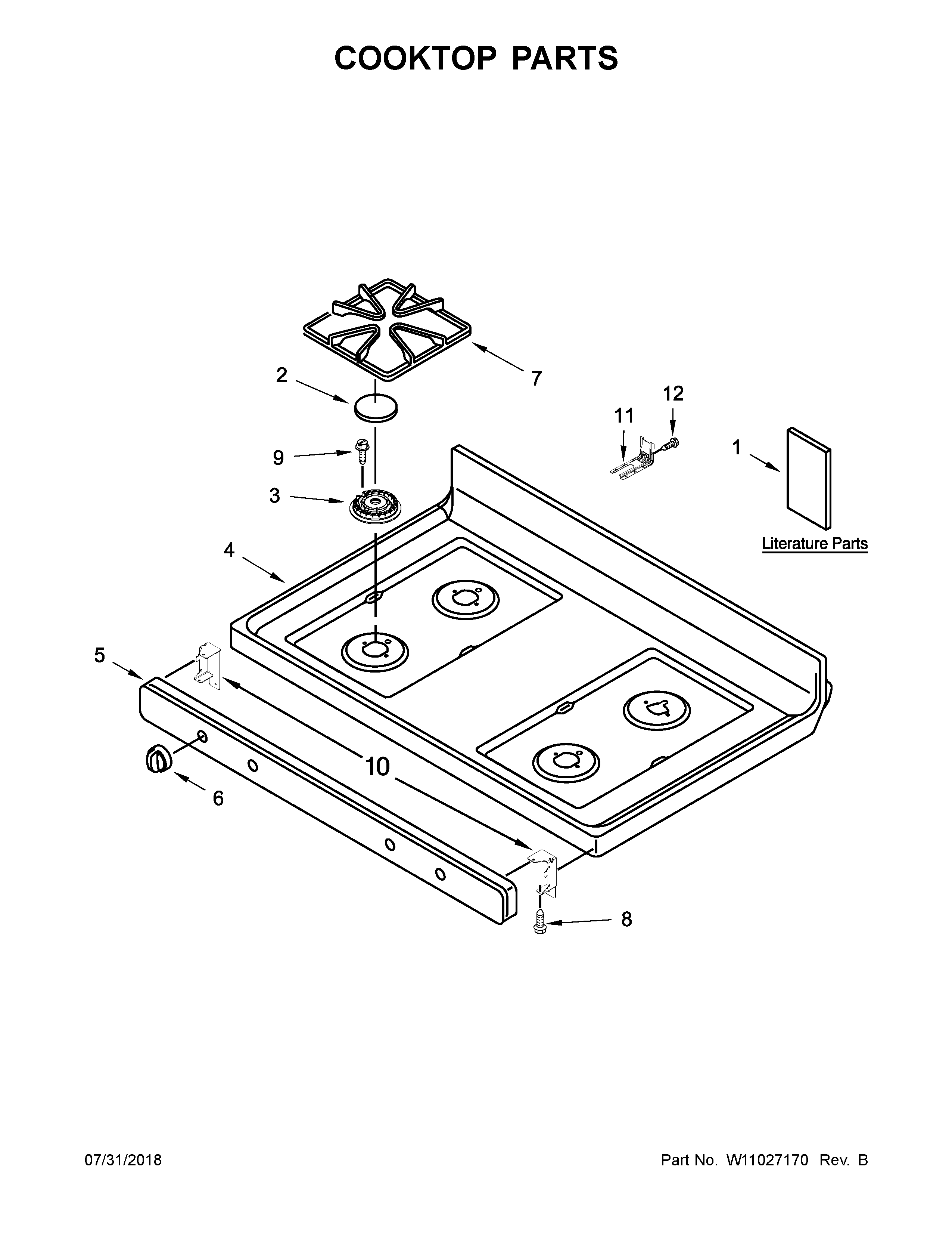Cooktop parts