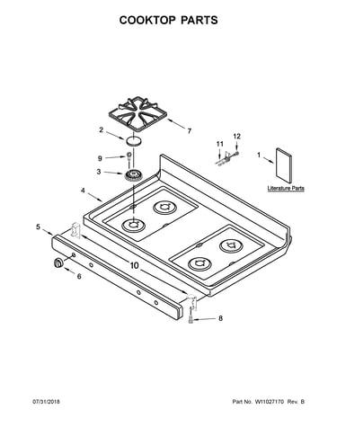 Cooktop parts