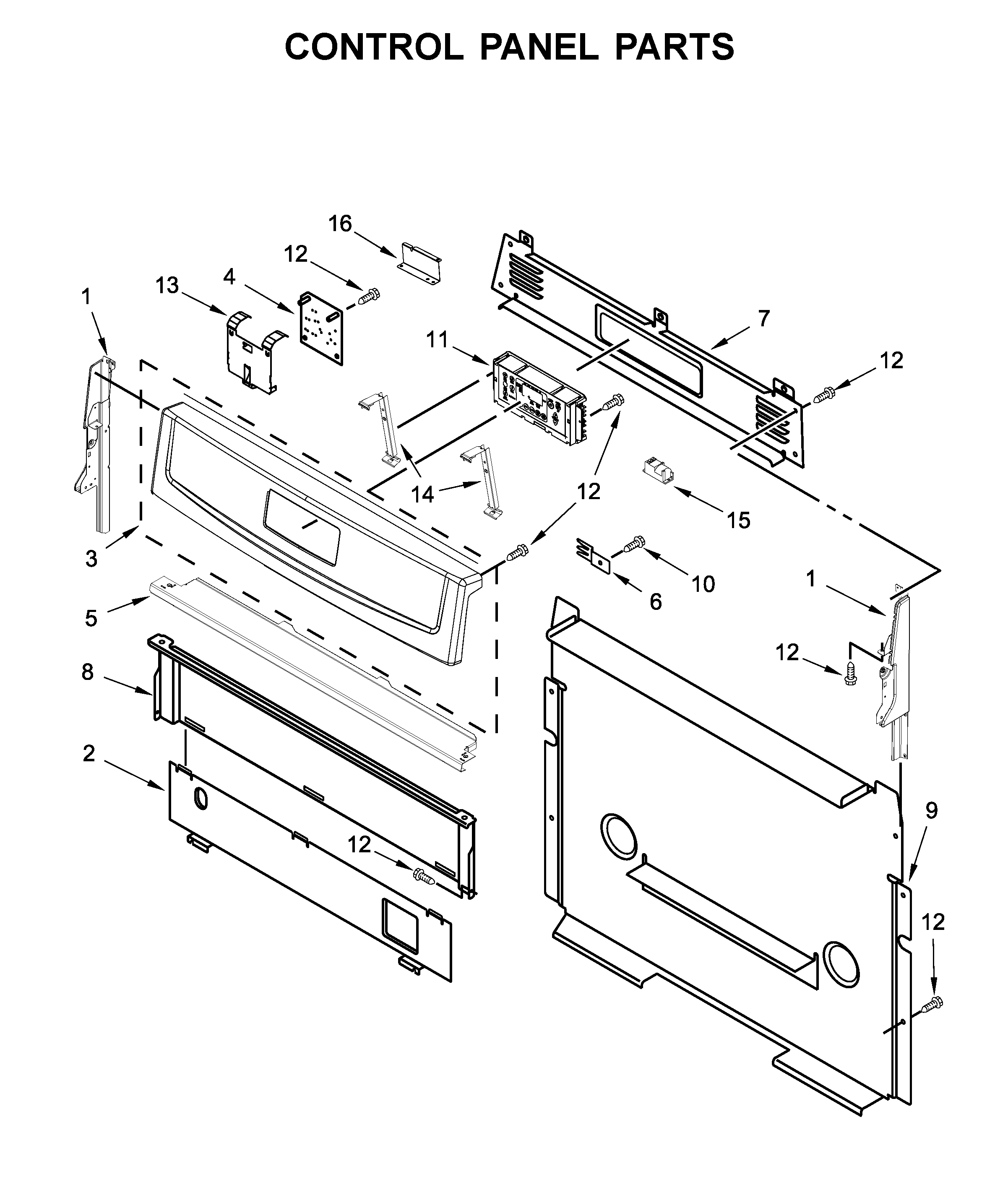 Control panel parts