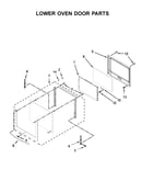 Lower oven door parts