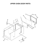 Upper oven door parts