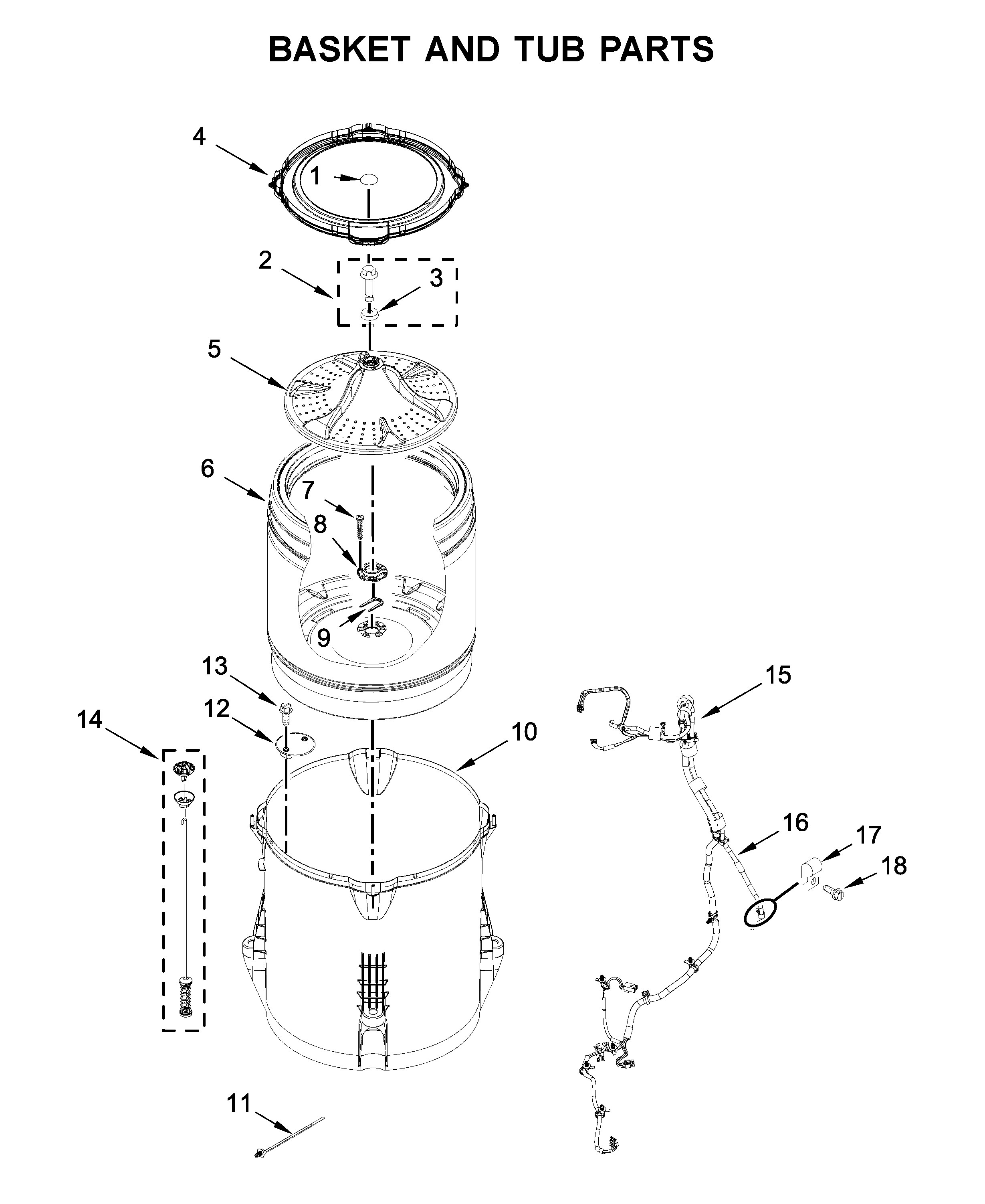 BASKET AND TUB PARTS