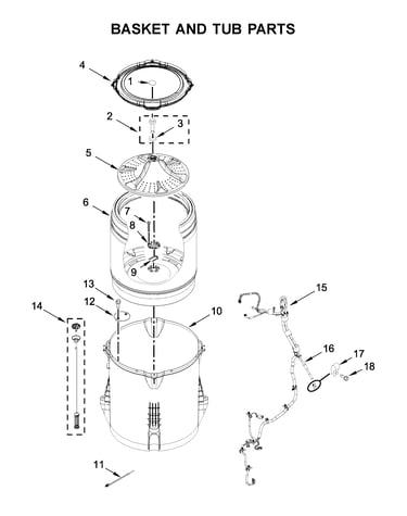 Basket and tub parts