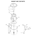 Whirlpool WTW4955HW1 basket and tub parts diagram