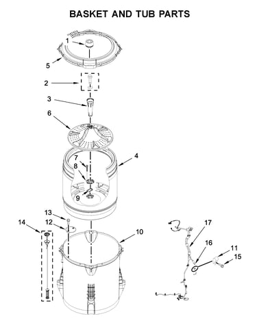 Basket and tub parts