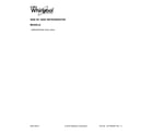 Whirlpool 5WRS25FDFG00 cover sheet diagram