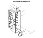 Whirlpool 5WRS25FDFG00 refrigerator liner parts diagram