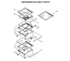 Whirlpool 5WRS25FDFG00 refrigerator shelf parts diagram