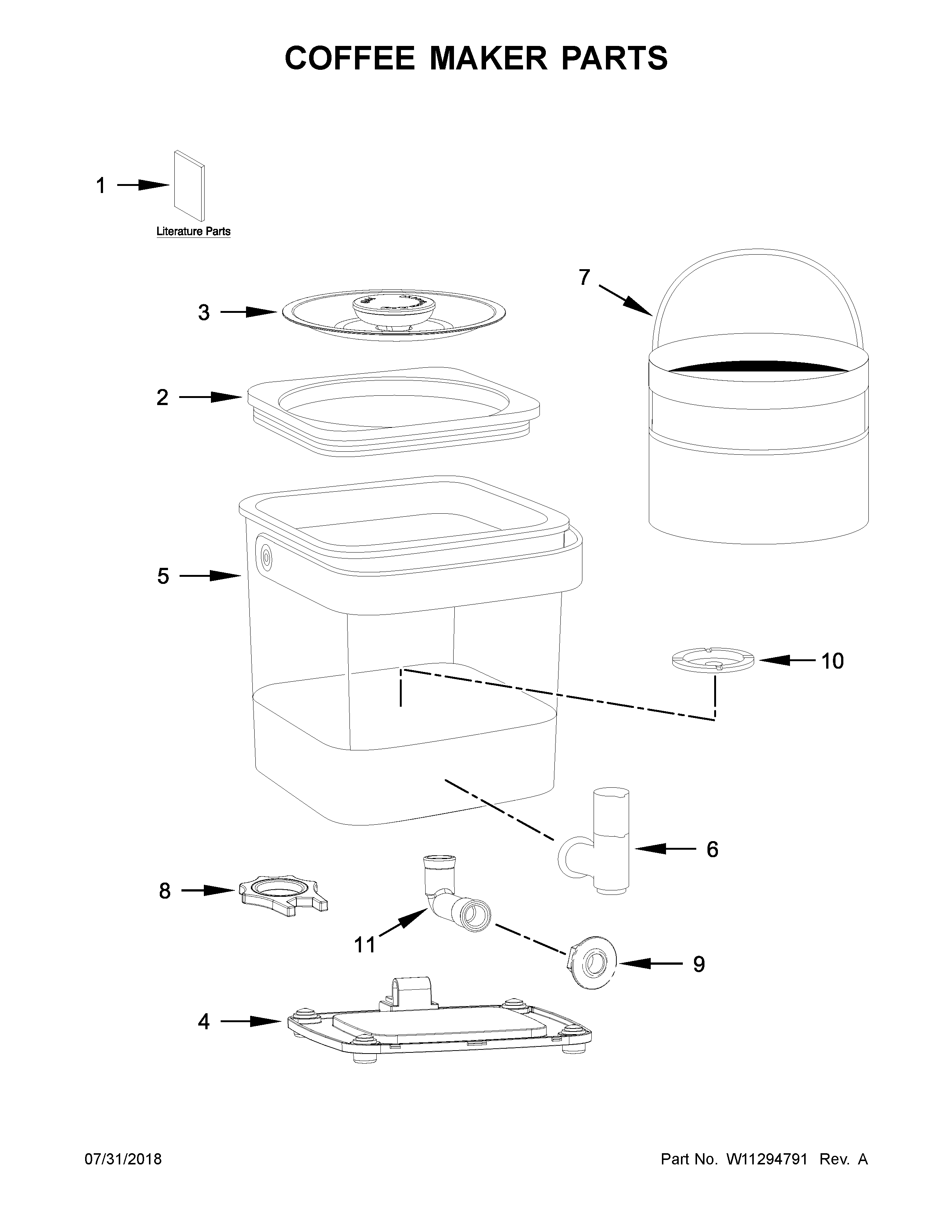 Coffee maker parts
