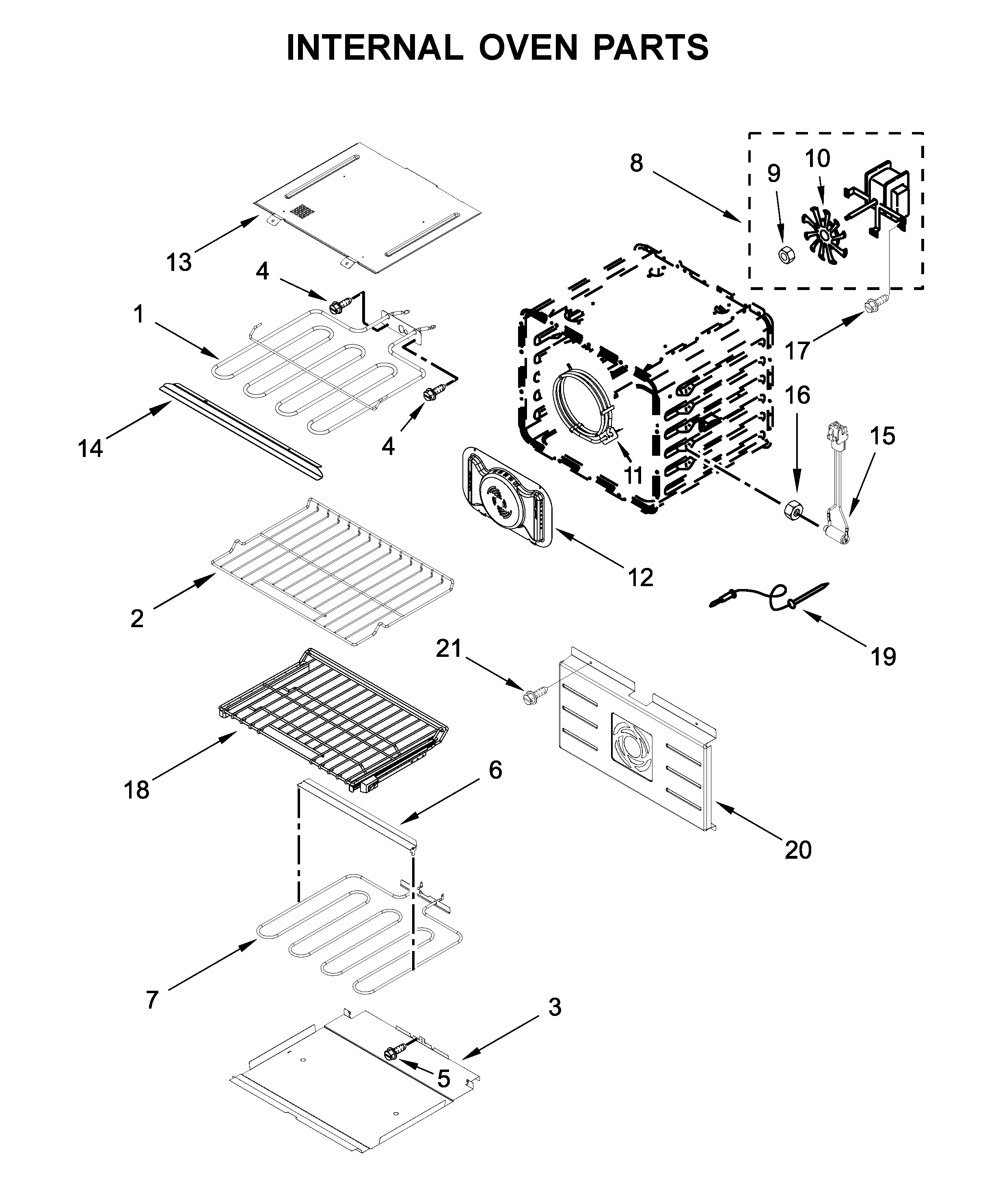 Internal oven parts