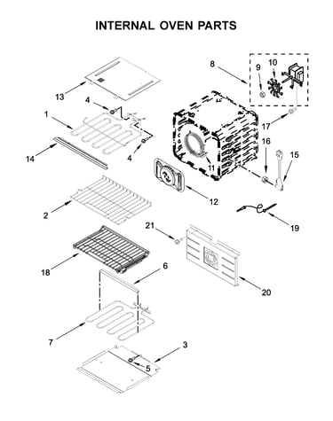 Internal oven parts