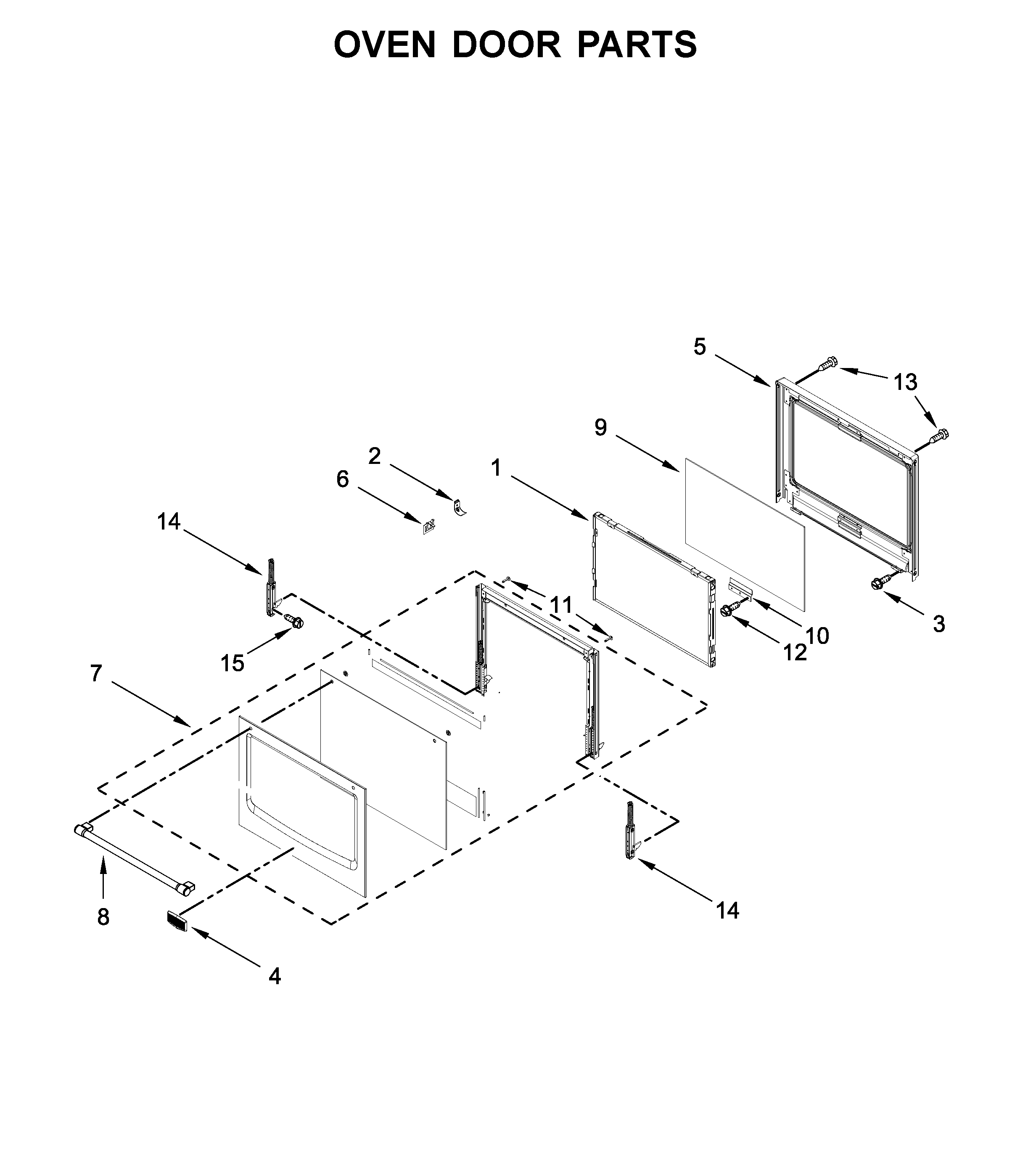 Oven door parts
