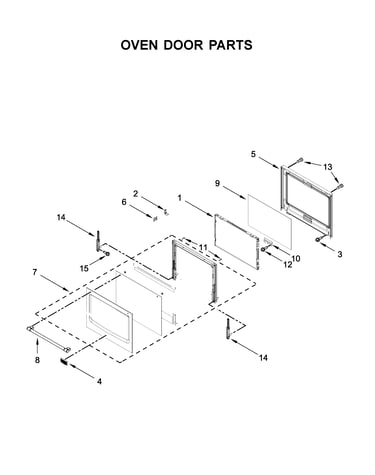 Oven door parts