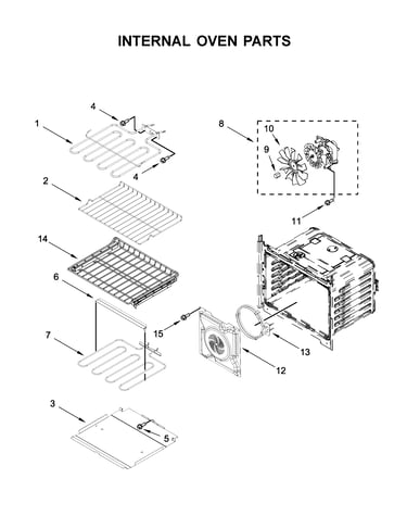 Internal oven parts