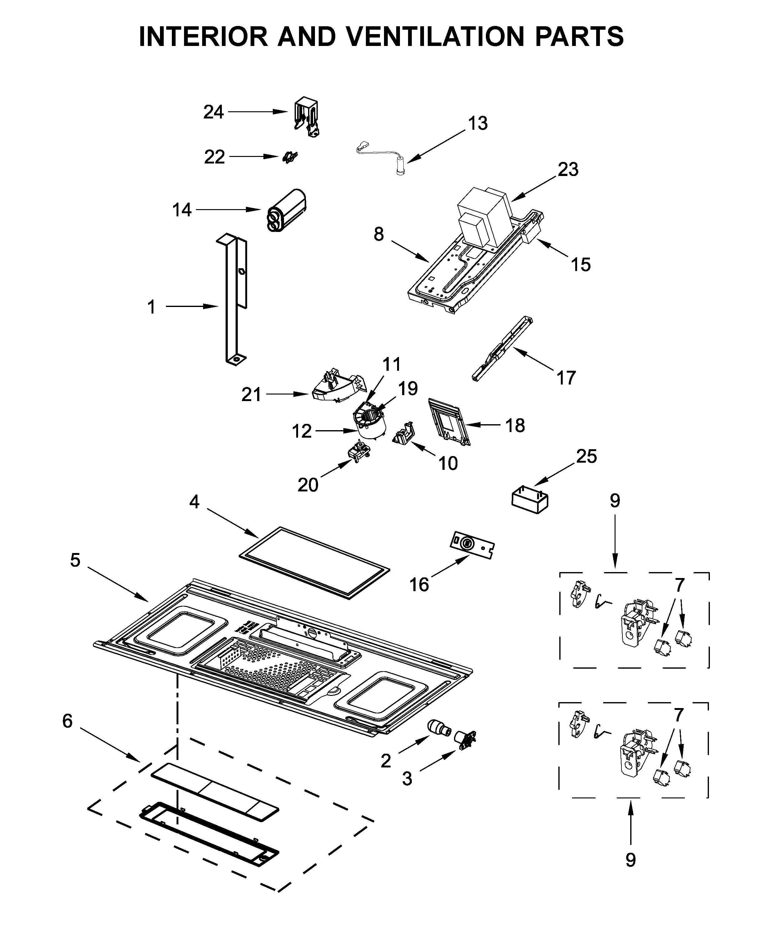 INTERIOR AND VENTILATION PARTS