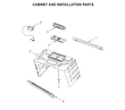 Amana AMV6502REB7 cabinet and installation parts diagram