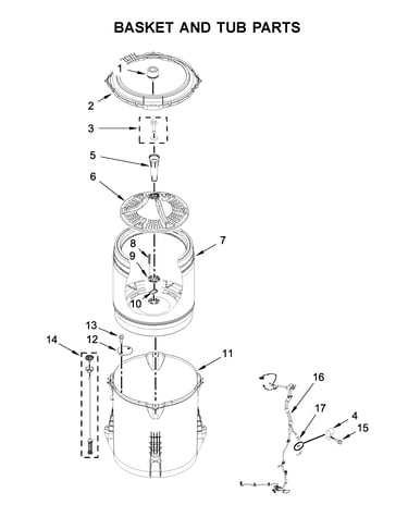 Basket and tub parts