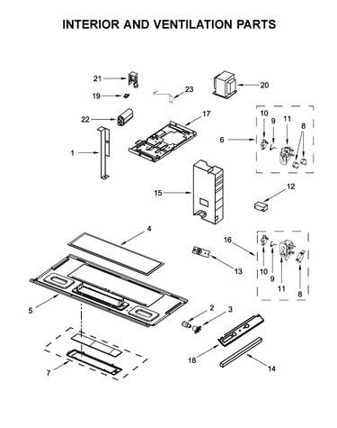 Interior and ventilation parts
