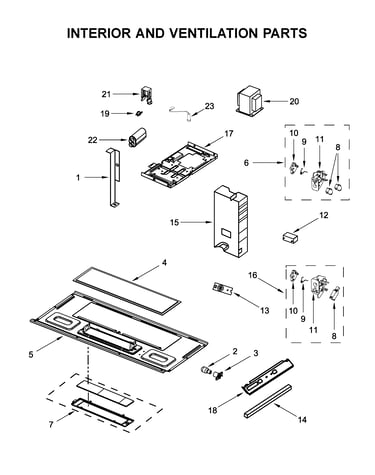 Interior and ventilation parts