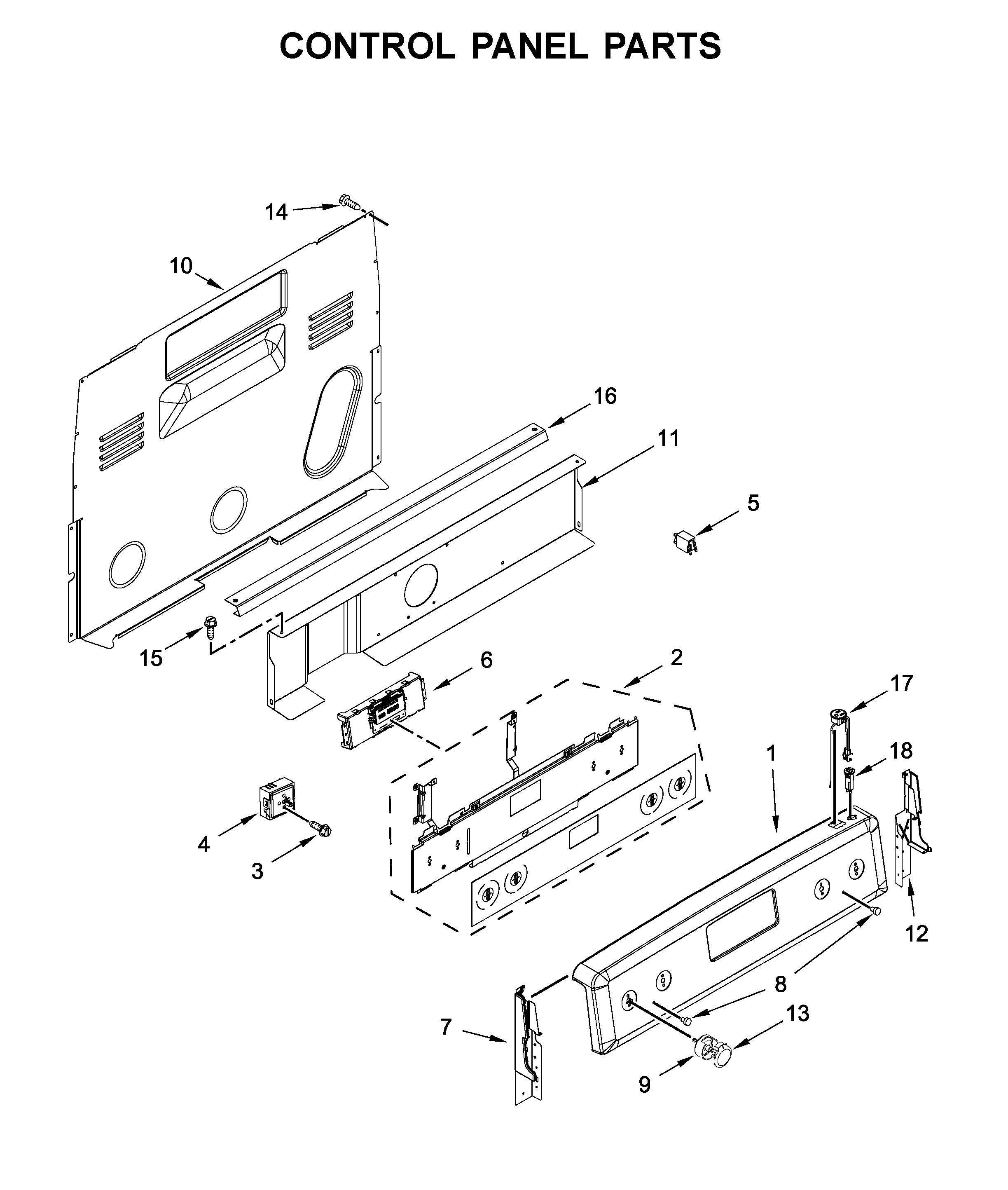 Control panel parts