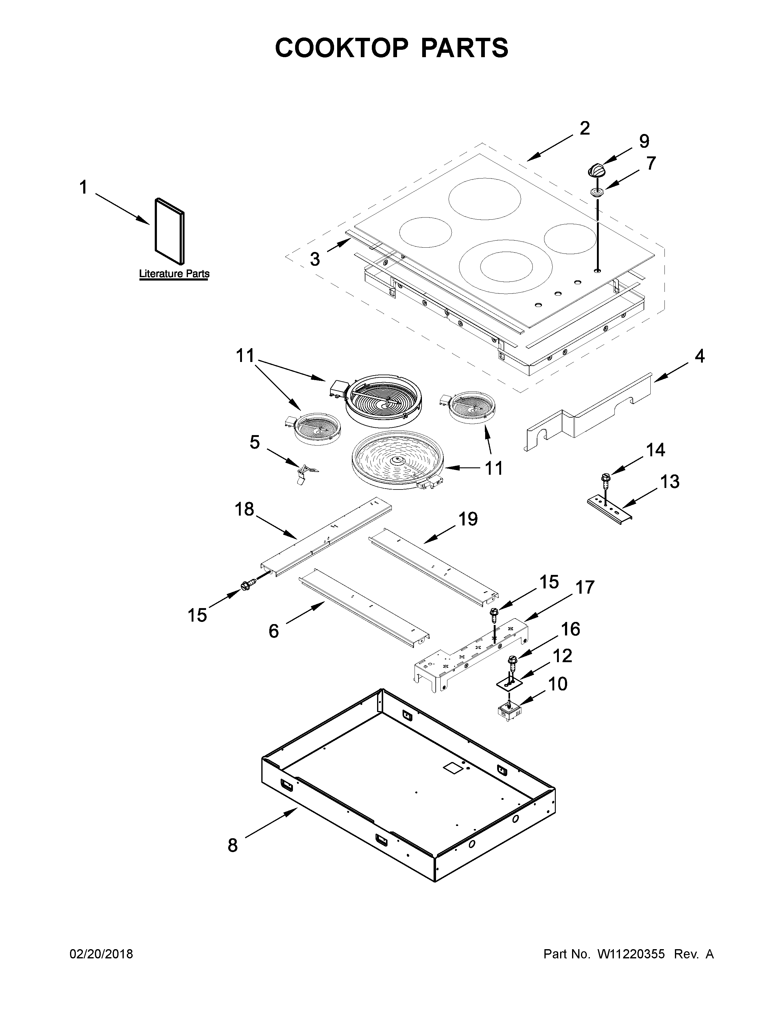 Cooktop parts