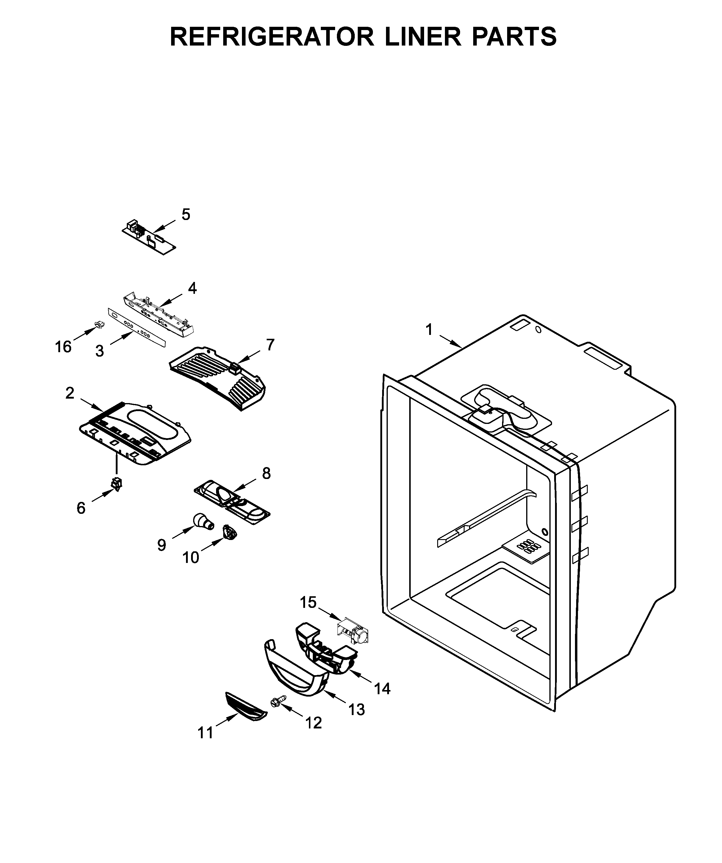 Refrigerator liner parts