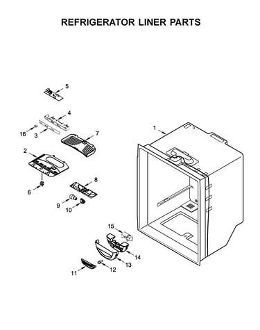 Refrigerator liner parts
