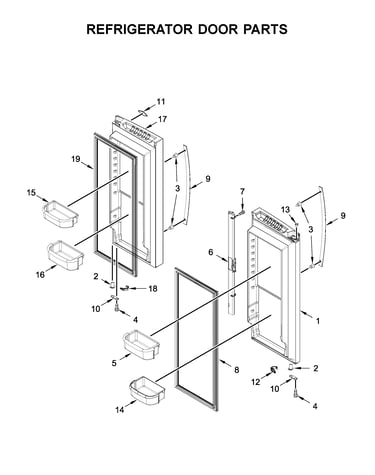 Refrigerator door parts
