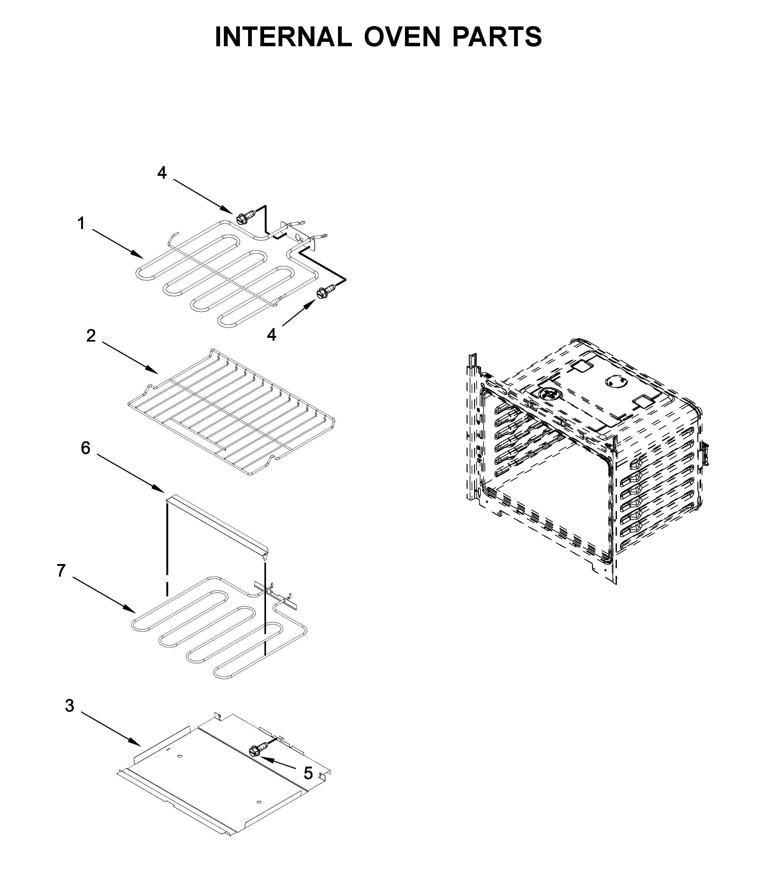 Internal oven parts