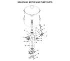 Whirlpool WTW5000DW2 gearcase, motor and pump parts diagram