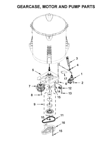 Gearcase, motor and pump parts