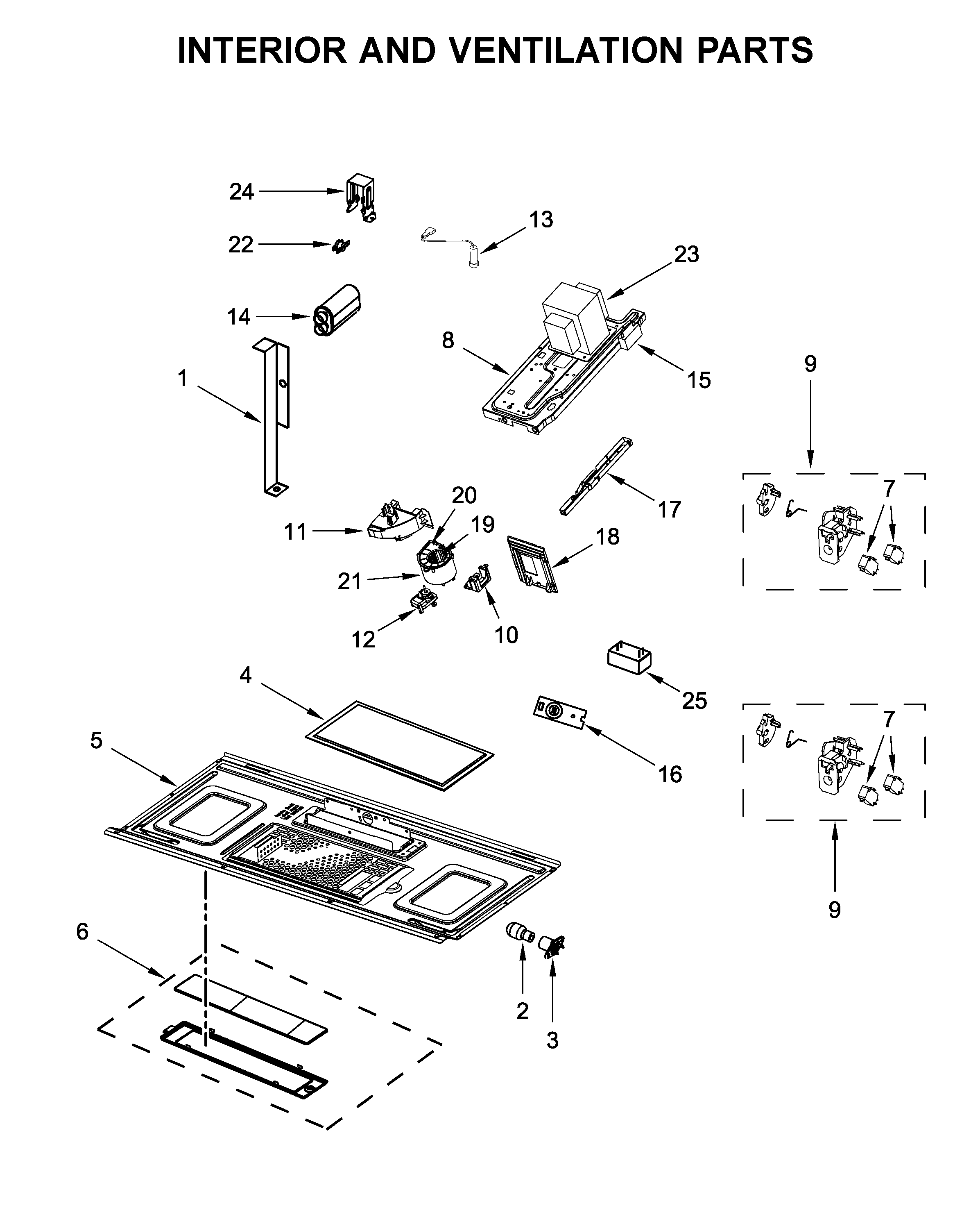 INTERIOR AND VENTILATION PARTS