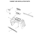 Whirlpool WMH53521HW2 cabinet and installation parts diagram