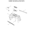 Whirlpool YWMH53521HV2 cabinet and installation parts diagram