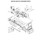 Amana ASI2575FRS00 motor and ice container parts diagram