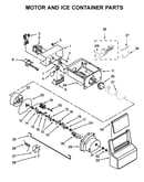 Motor and ice container parts