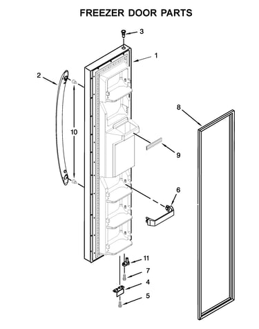 Freezer door parts